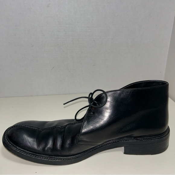 To Boot Adam Derrick Black Leather Lace-Up Chukka Boot - Picture 5 of 11